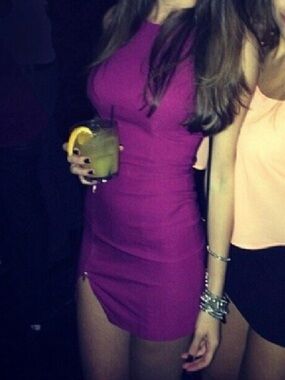 Tobi Sleeveless Magenta Bodycon Mini Dress